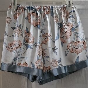 Floral Faux Satin Sleeper Shorts